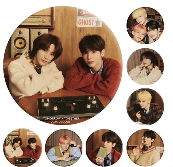 7pcs/set txt deco kit brooch