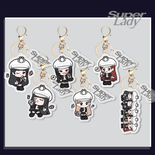 6pcs/set A (G)I-DLE cartoon keychain/pendant free shipping