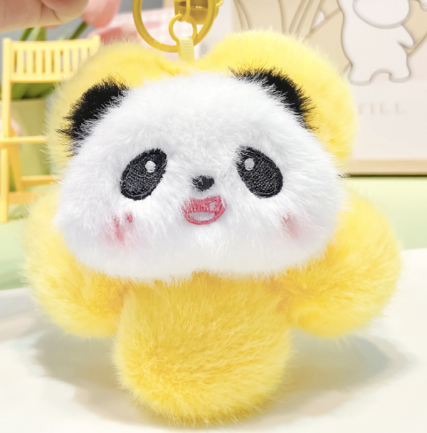 5pcs/free shipping the panda hehua huahua plush toy keychain