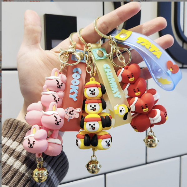 Price for 7pcs/set Bts  bt21 keychain free shipping