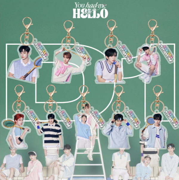 Price for 9pcs/set ZEROBASEONE ZB1 24 you had me hello keychain free shipping