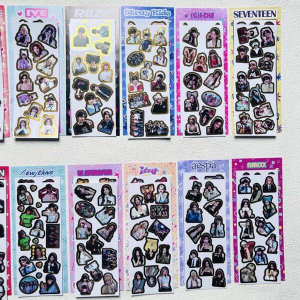 Price for 14pcs/set blackpink/babymonster/ive/Riize/straykids/(g)I-dle/svt/txt/enhypen/newjeans/Lesserafirm/itzy/aespa/nmixx sticker