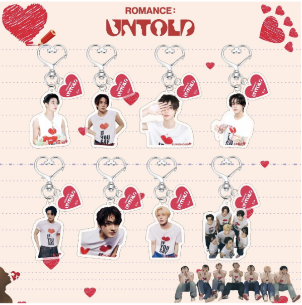 Price for 8pcs/set enhypen romance:untold heart keychain free shipping
