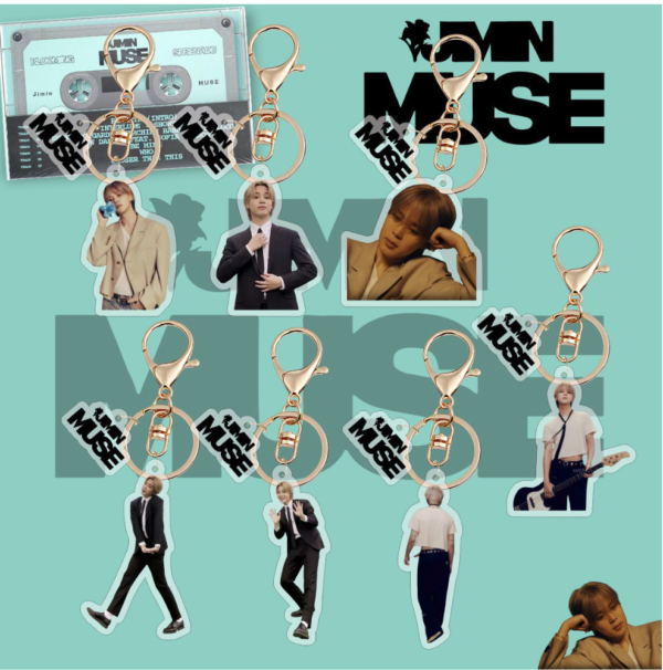 7pcs/set bts jimin muse keychain free shipping