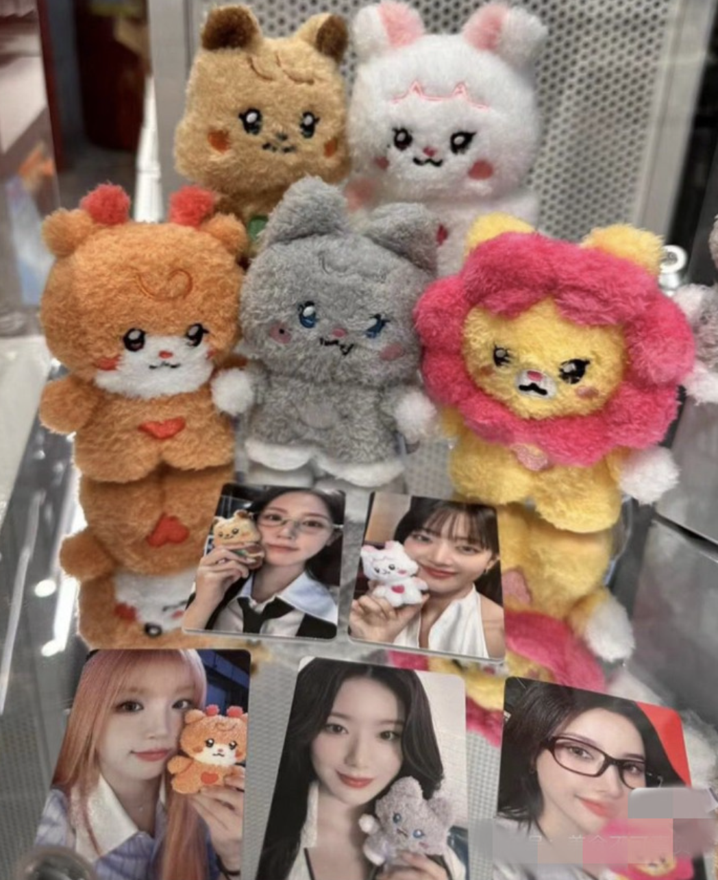5pcs/set (G)I-dle 10-15cm flash plush toy keychain free shipping