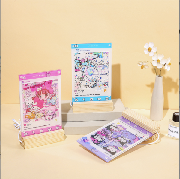 3pcs/set Sanrio Kuromi/Cinnamoroll/Melody puzzle light free shipping
