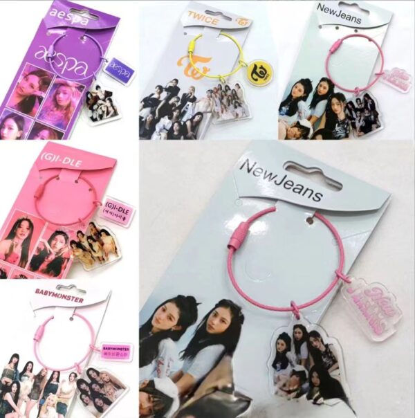 6pcs/set aespa NewJeans BABYMONSTER GIDLE TWICE keychain free shipping