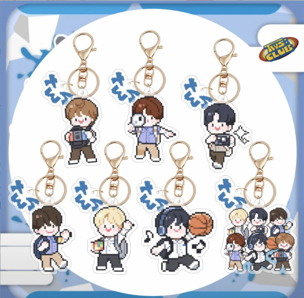 7pcs/set tws club cartoon keychain free shipping
