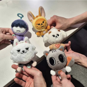 5pcs/set txt cartoon plush toy keychain 12cm free shipping