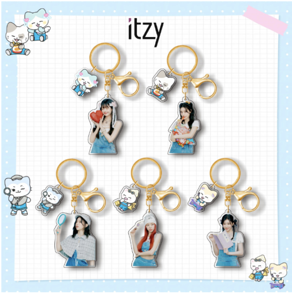 5pcs/set itzy member keychain free shipping