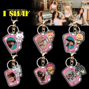 6pcs/set (g)i-dle i sway keychain free shipping