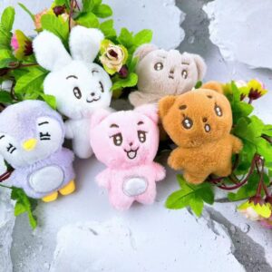 5pcs/set txt cartoon  plush toy keychain free shipping