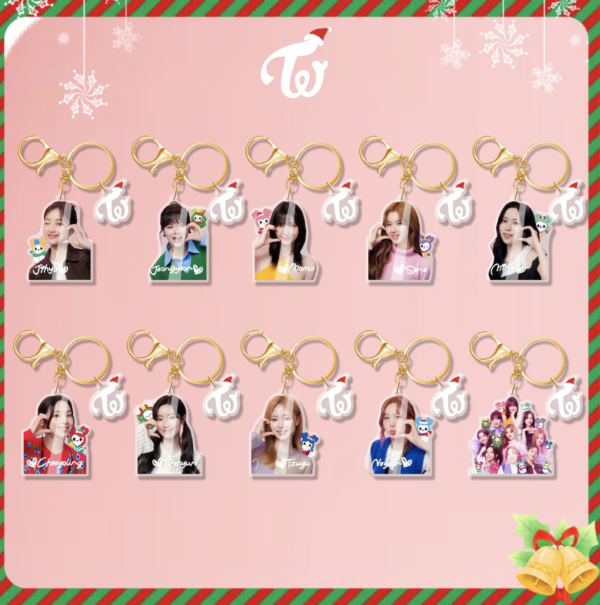 10pcs/set twice christmas keychain free shipping