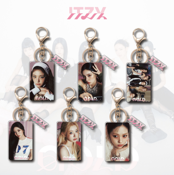 itzy gold 6pcs/set keychain  free shipping