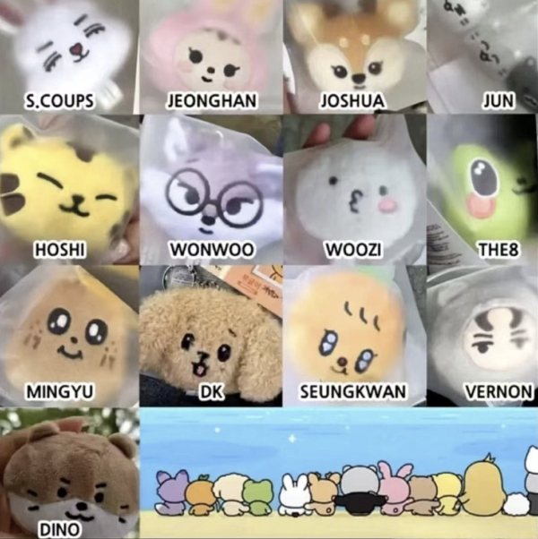 13pcs/set seventeen cartoon keychain free shipping