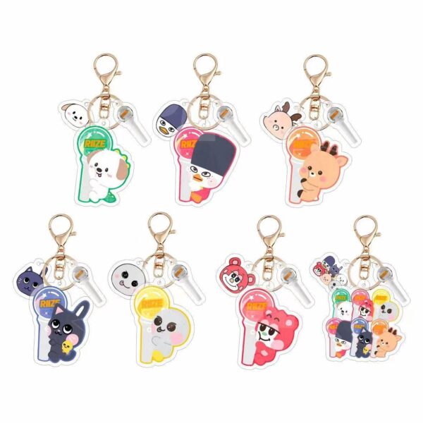 7pcs/set riize cartoon keychain free shipping