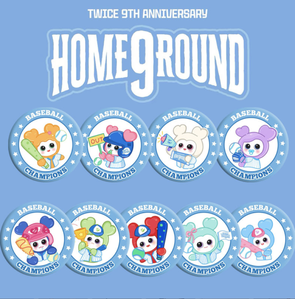 9pcs/set twice 9 anniversary brooch free shipping