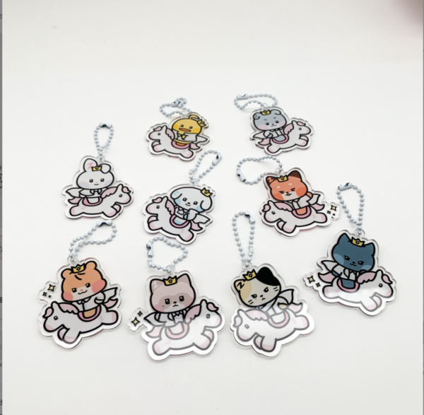 9pcs/set zerobaseone zb1 zeroni cartoon keychain free shipping