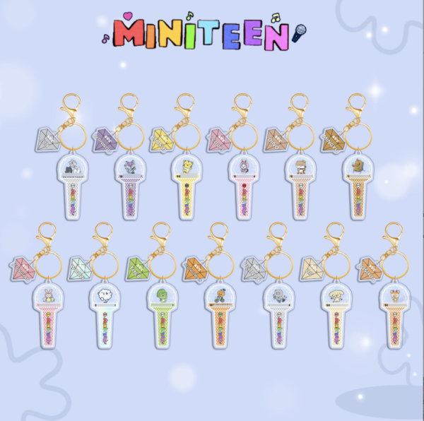 13pcs/set seventeen miniteen cartoon keychain free shipping