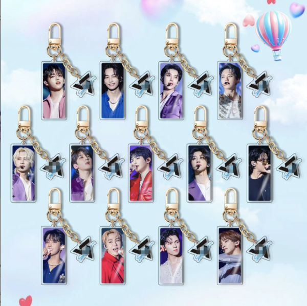13pcs/set seventeen member keychain free shipping