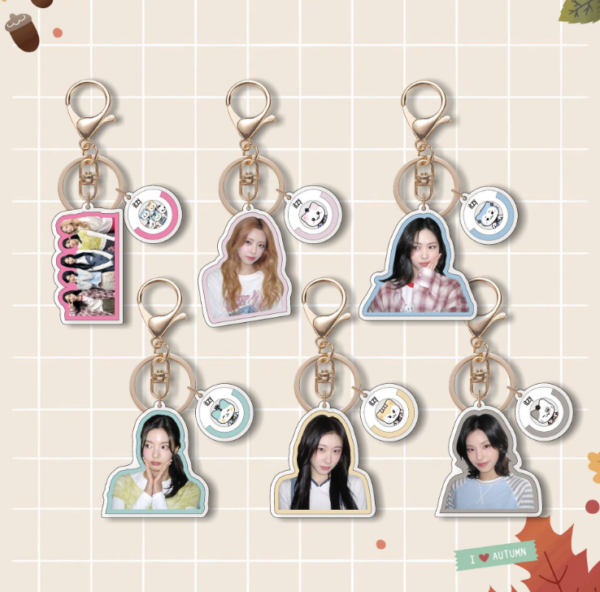 6pcs/set itzy member keychain free shipping