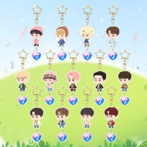 13pcs/set seventeen  member keychain