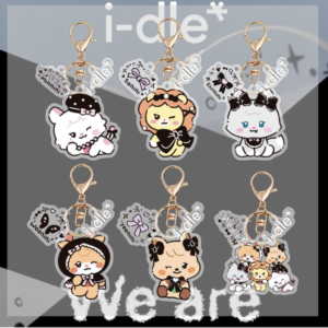 6pcs/set (G)I-DLE we are keychain free shipping