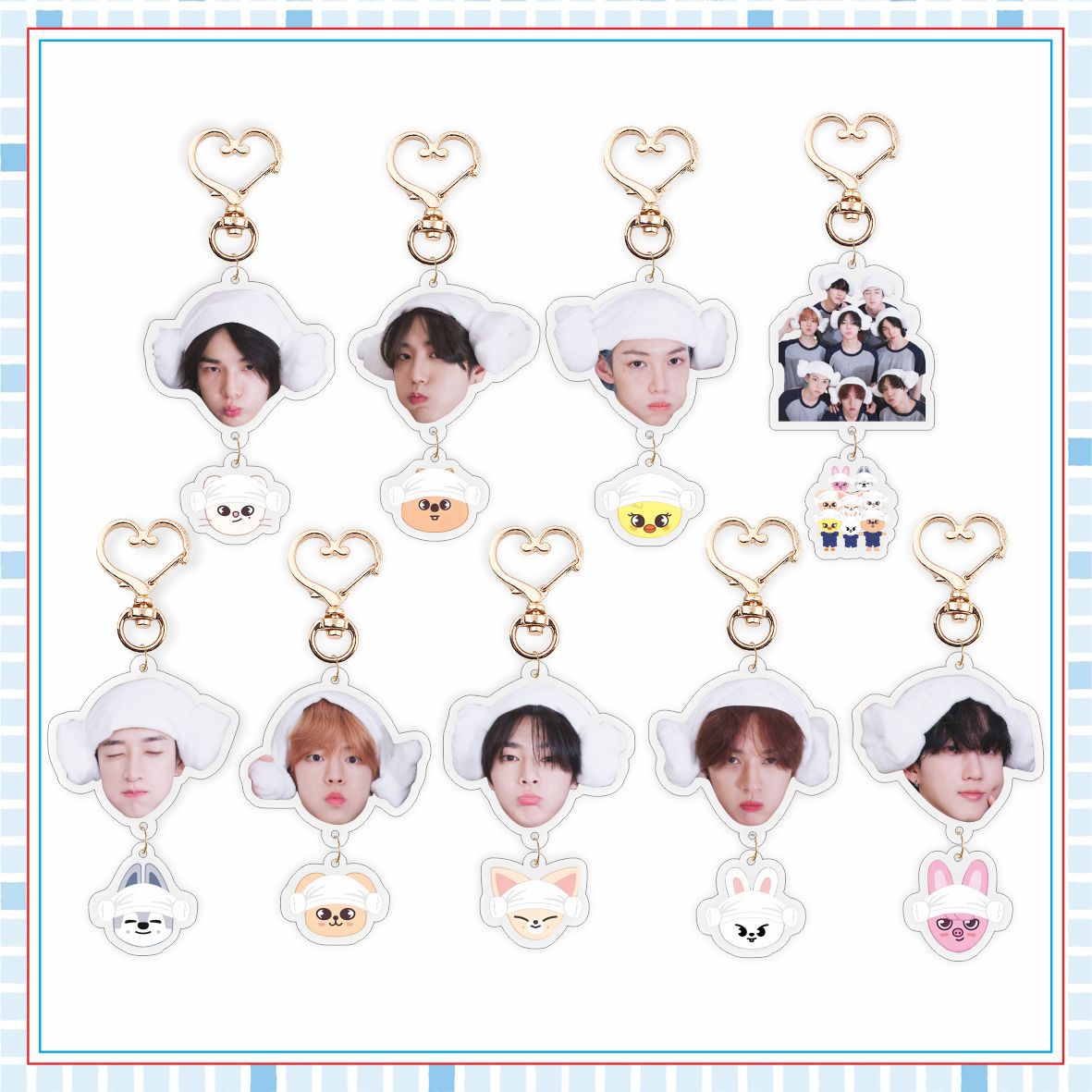 9pcs/set straykids keychain free shipping