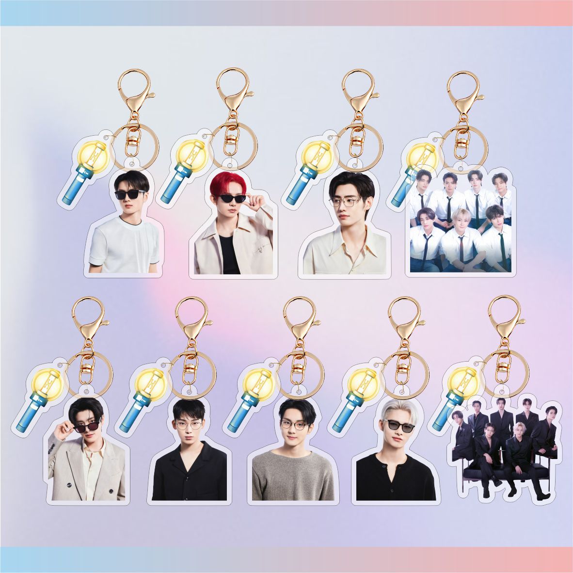 9pcs/set Ateez keychain free shipping