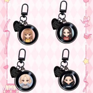 4pcs/set Blackpink cartoon keychain free shipping