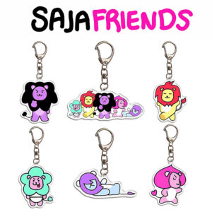 6pcs/set saja friends keychain free shipping