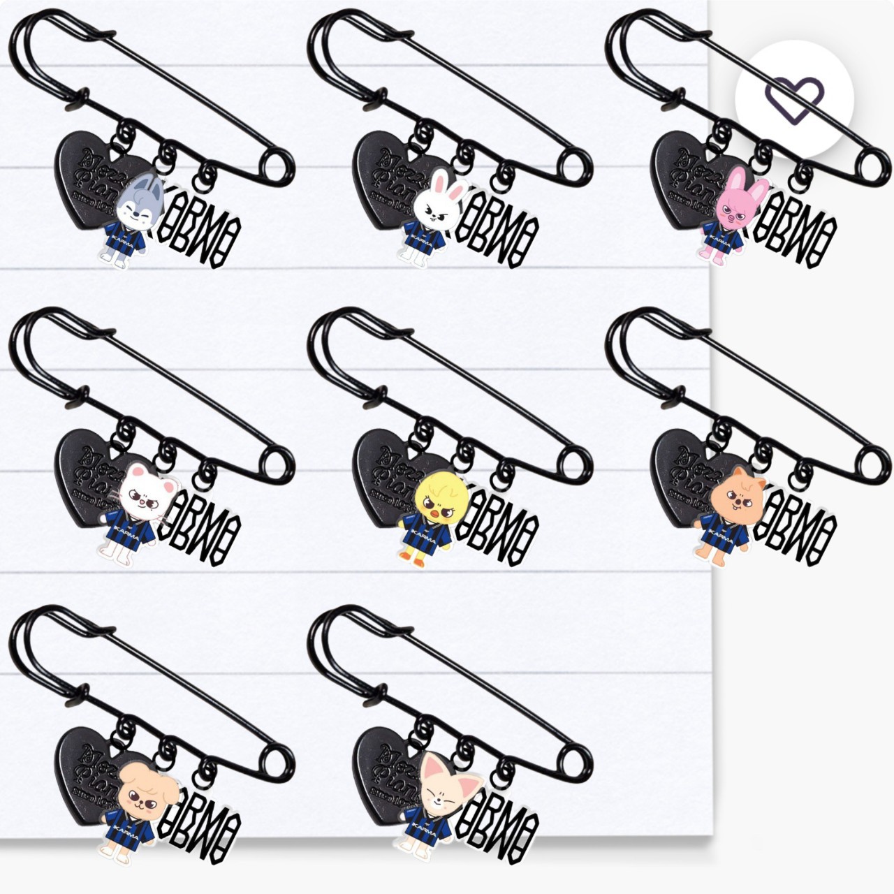 8pcs/set straykids skzoo brooch free shipping