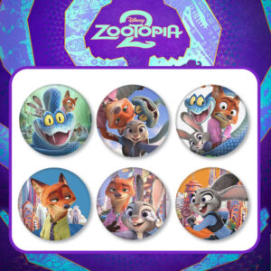 6pcs/set zootopia brooch free shipping