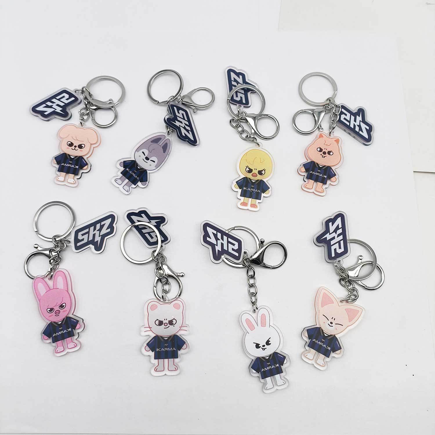 8pcs/set straykids keychain free shipping