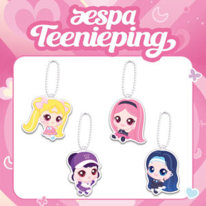 4pcs/set aespa cartoon keychain free shipping