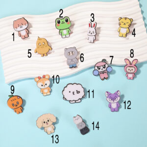 14pcs/set seventeen cartoon brooch free shipping