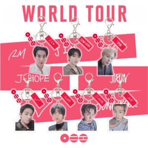 7pcs/set bts keychain free shipping