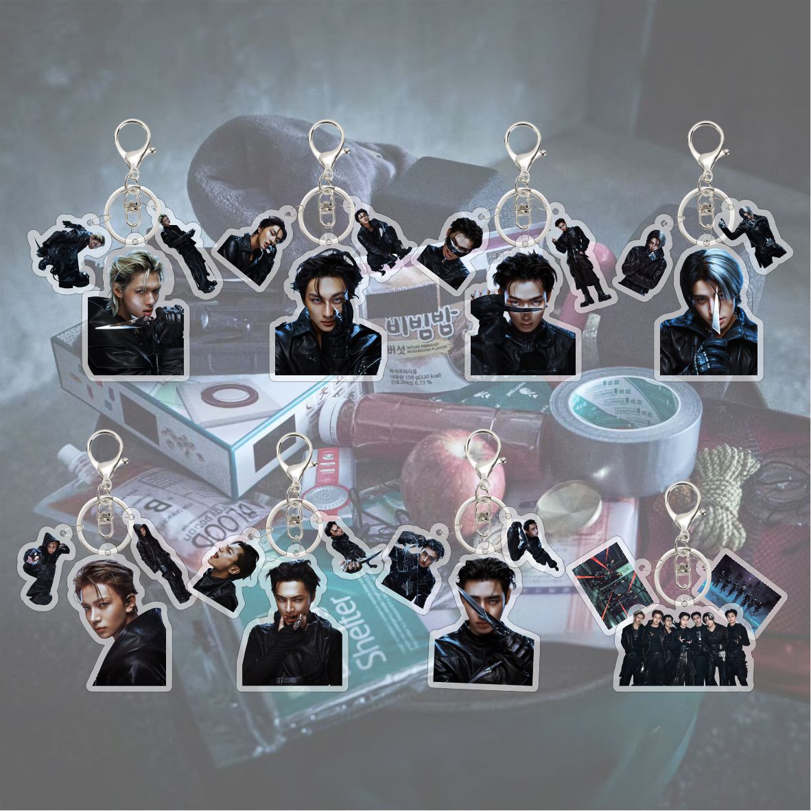 8pcs/set enhypen keychain free shipping