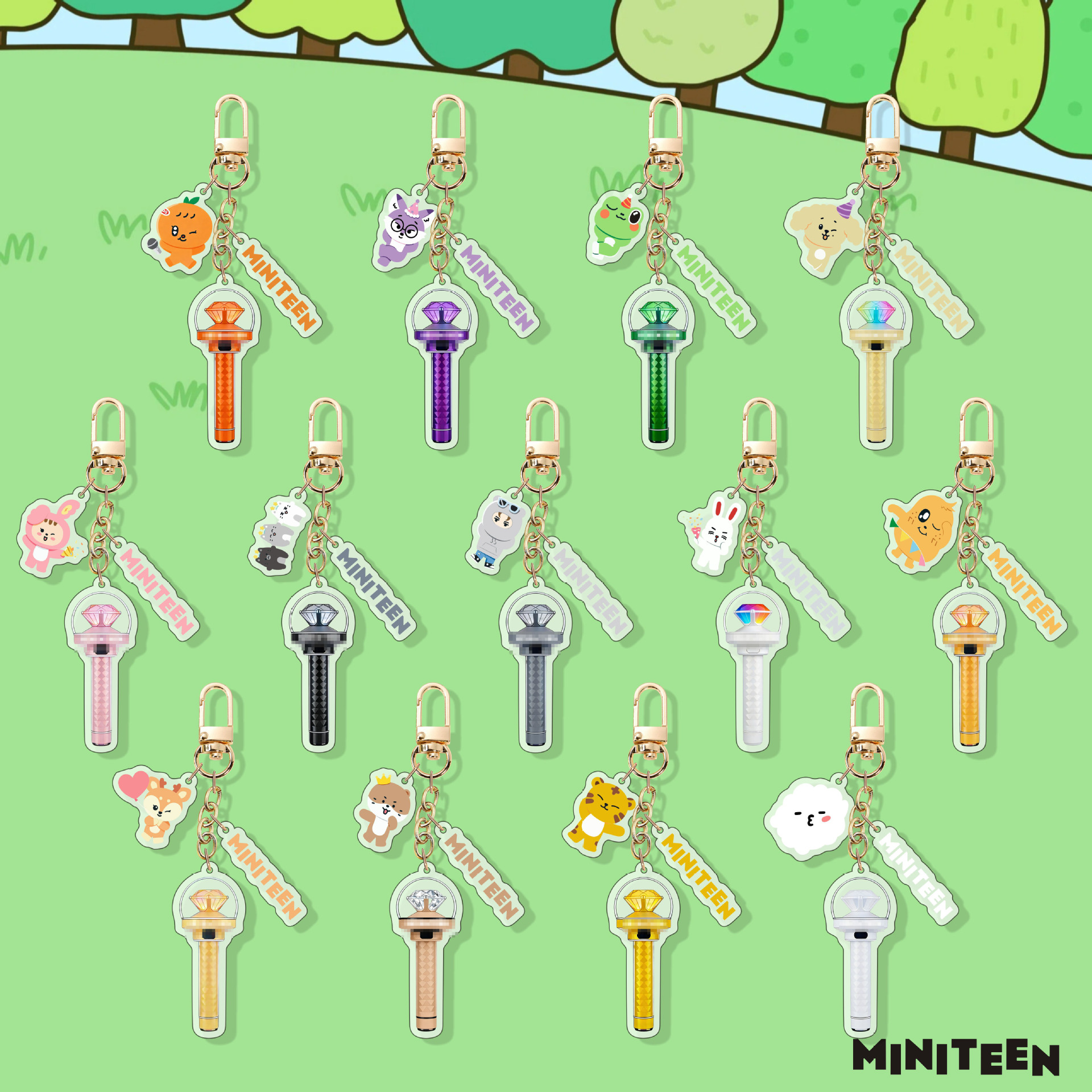 13pcs/set seventeen keychain free shipping