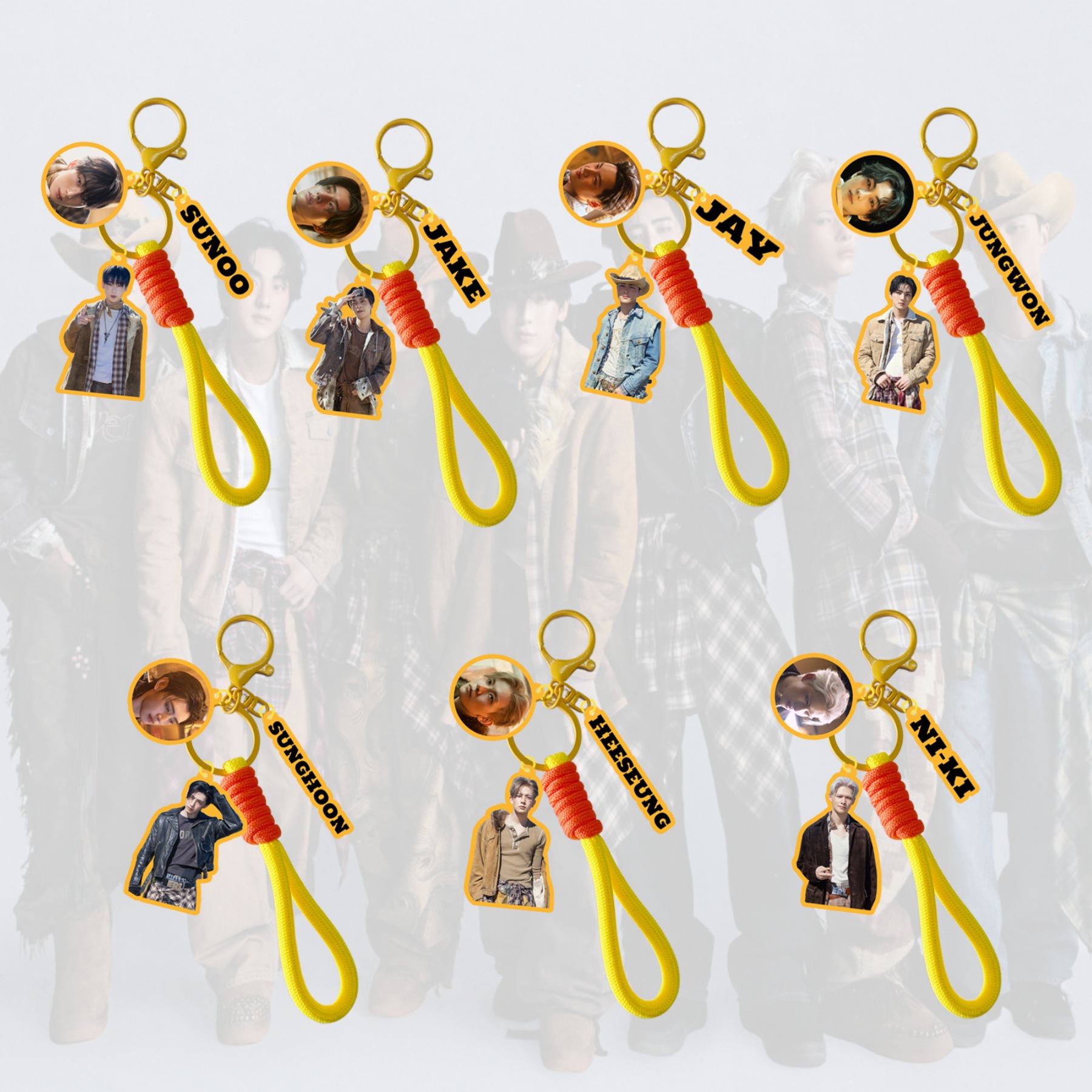 7pcs/set enhypen keychain free shipping